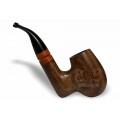Cachimbo Itália Encerado com Anel de Madeira (Filtro Permanente) Piteira Chifre - 0152 PO 4
